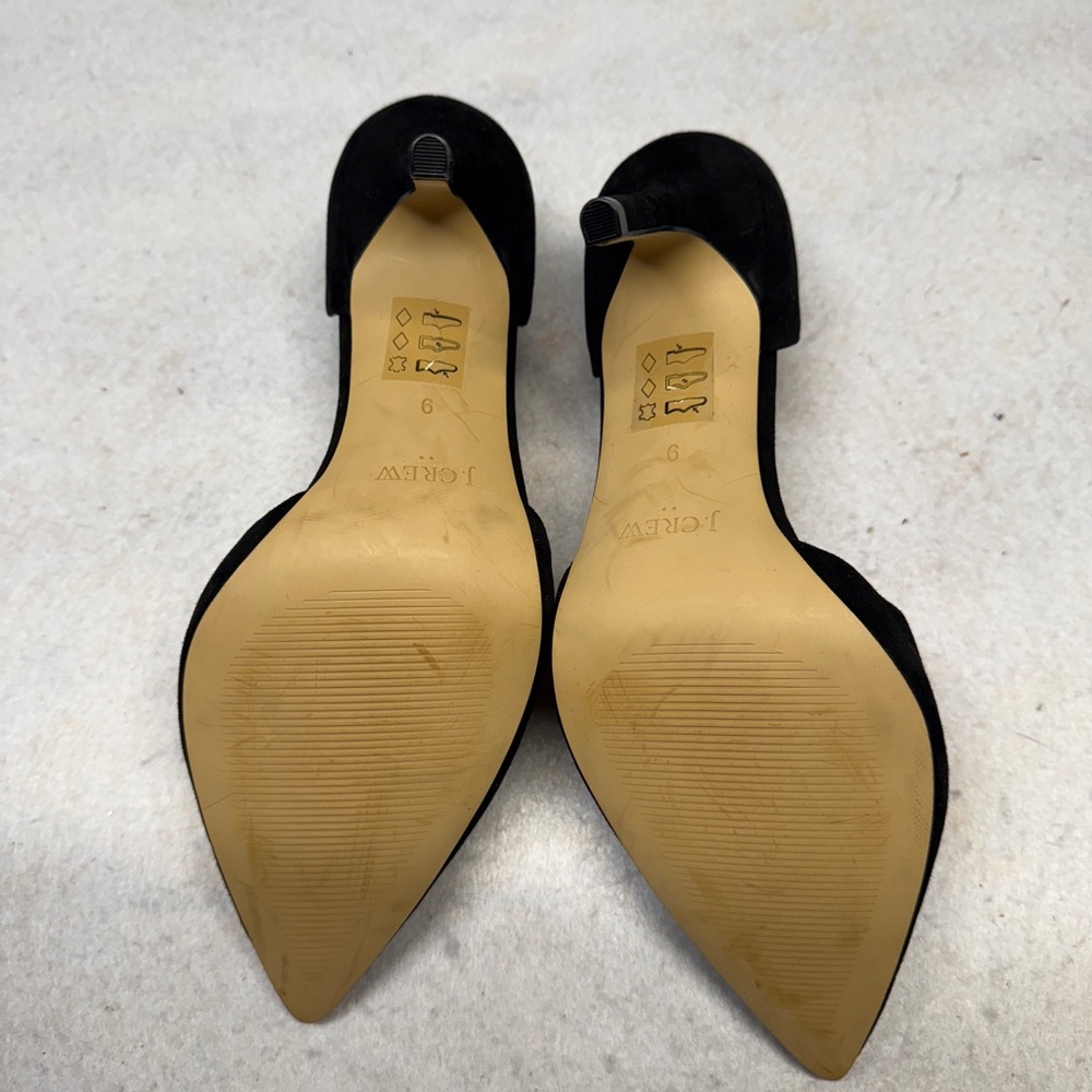 NWOB J. Crew Women’s Lana Black Suede D’Orsay Pump Heels Size 9 - Picture 4 of 6